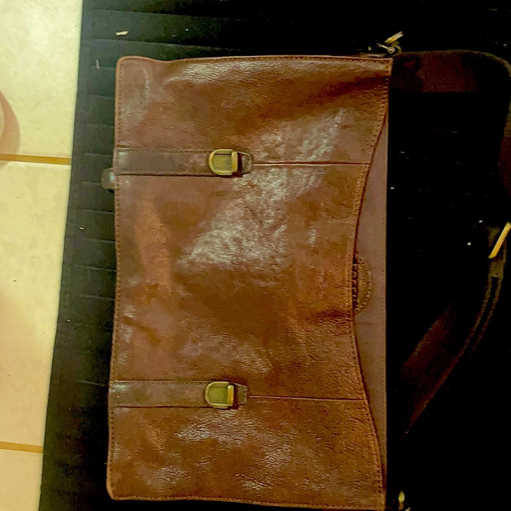 Men’s Fossil Leather Briefcase